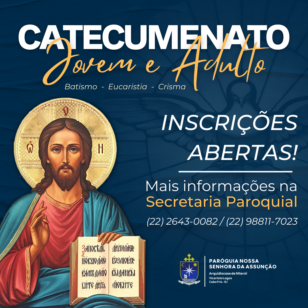 Inscrições para o Catecumenato Jovem e Adulto - 2023