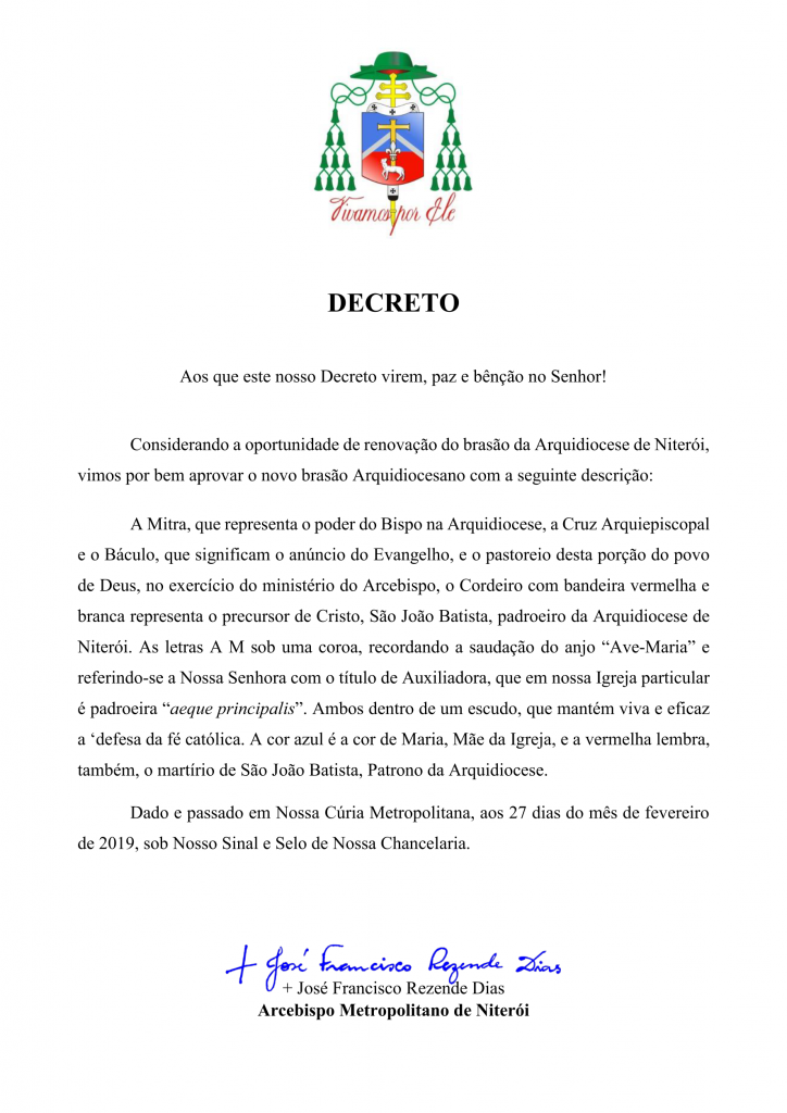 DECRETO Brasão da Arquidiocese