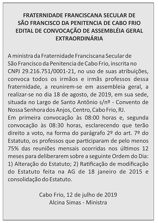 edital de convocação